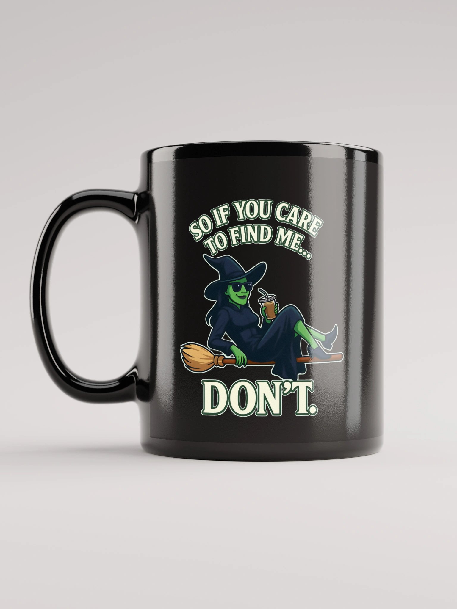 Glossy Black Wicked Mug – Don’t Bother Me Quote – Witch Broadway Gift product image (12)