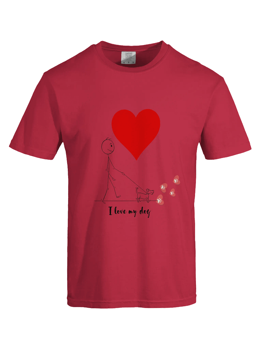 I Love My Dog Heavyweight T-Shirt product image (60)