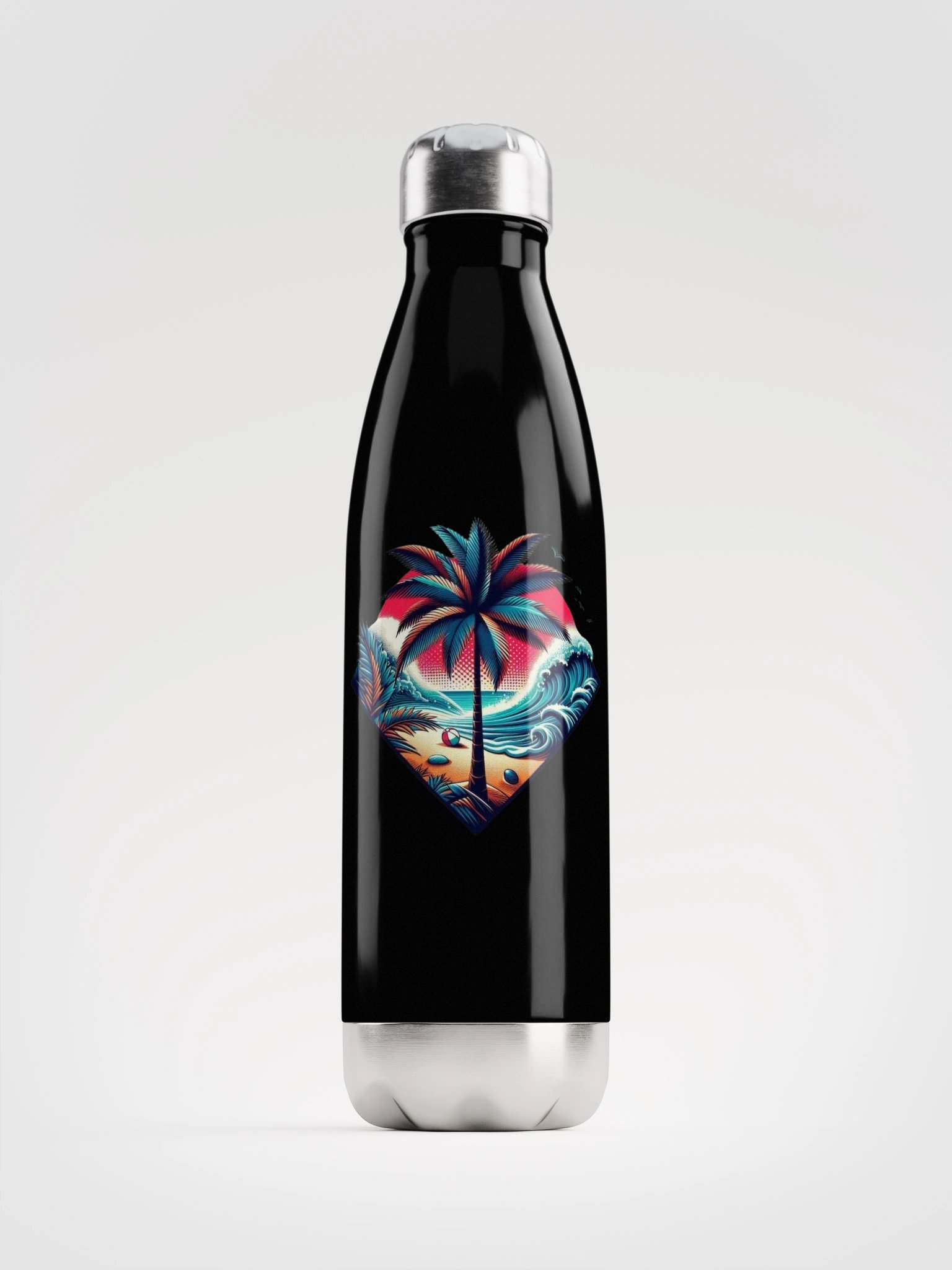 Tropical Sunset Stainless Steel Water Bottle product image (1)