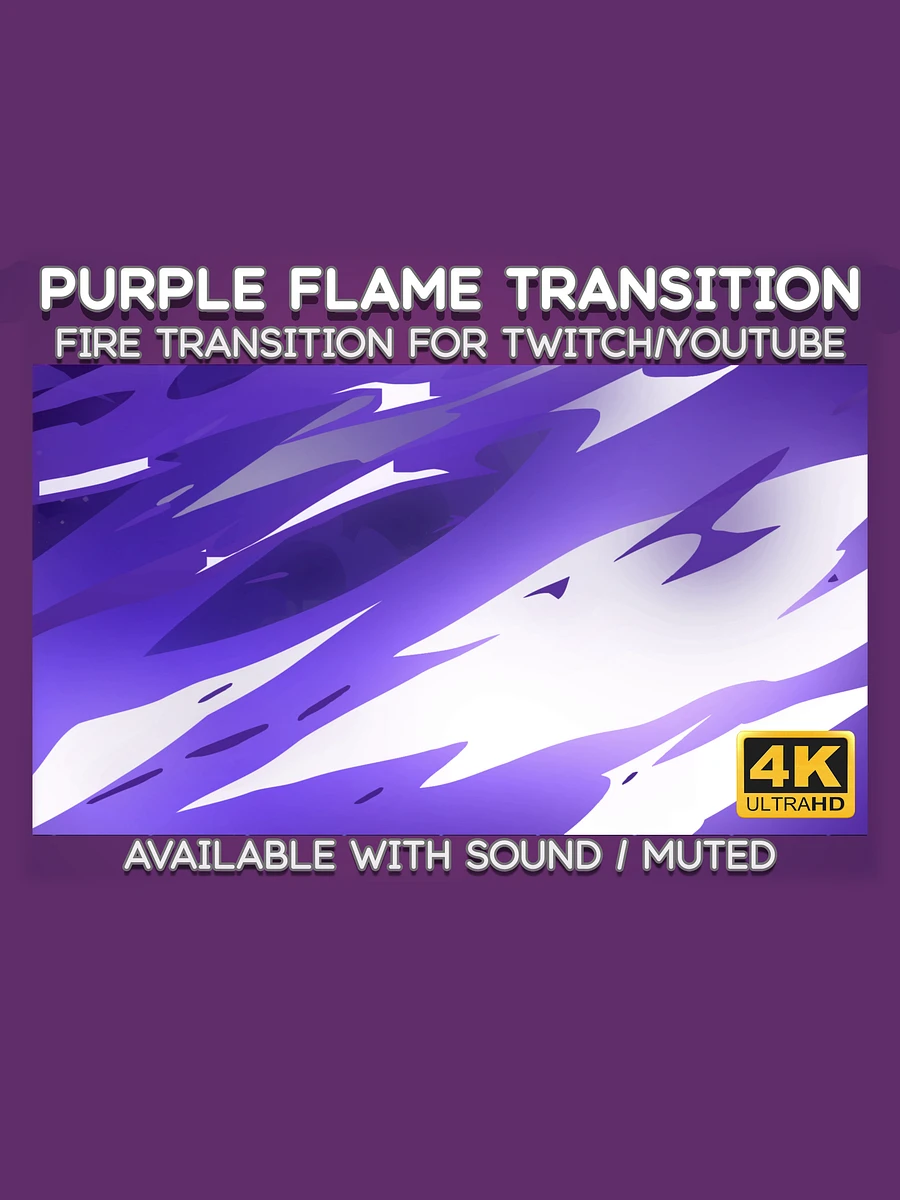 Purple Fire Video Transition - Cartoon Fire Transition for Twitch Stream and YouTube Video product image (4)