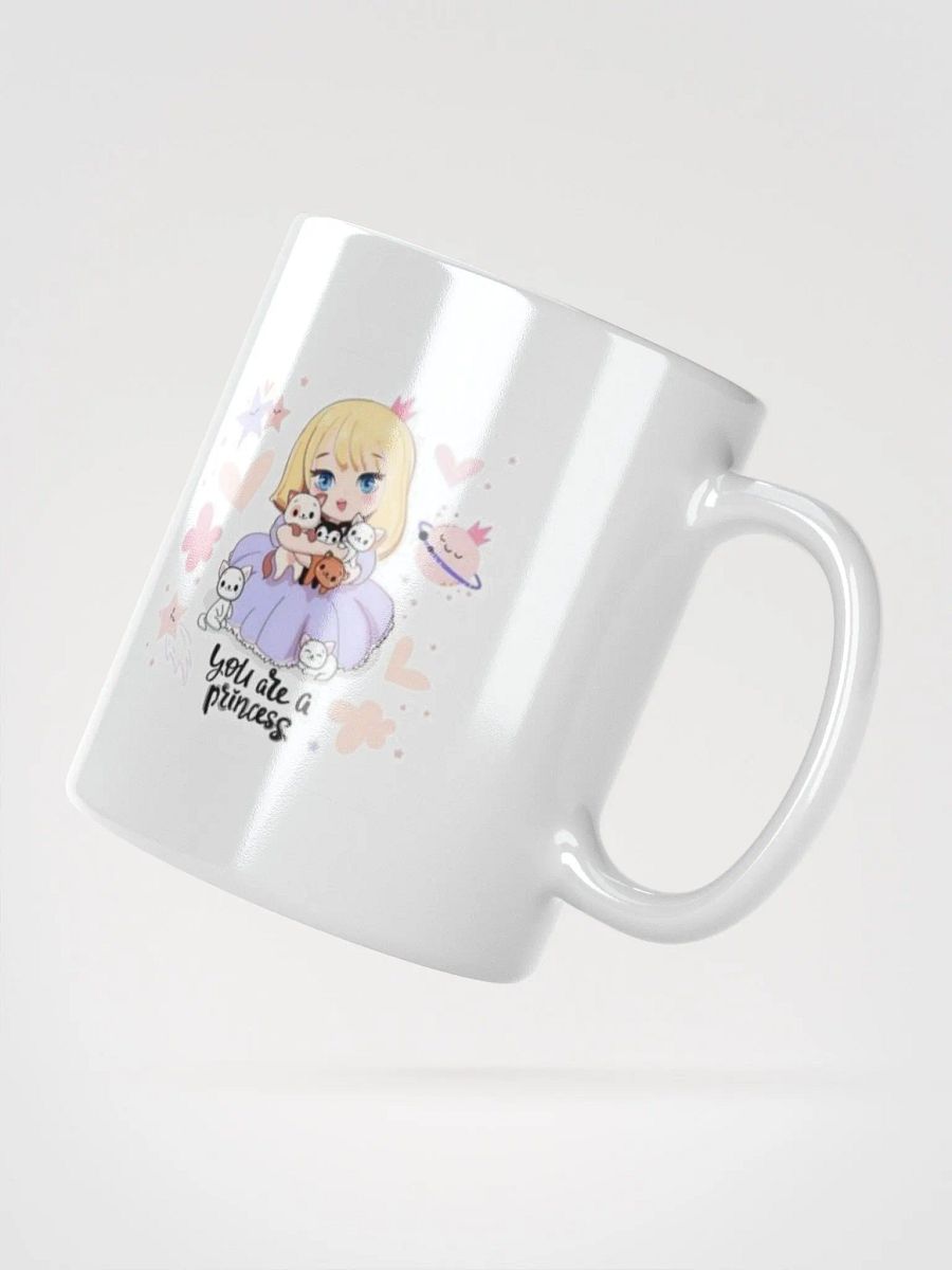 White Glossy Mug Princes product image (5)