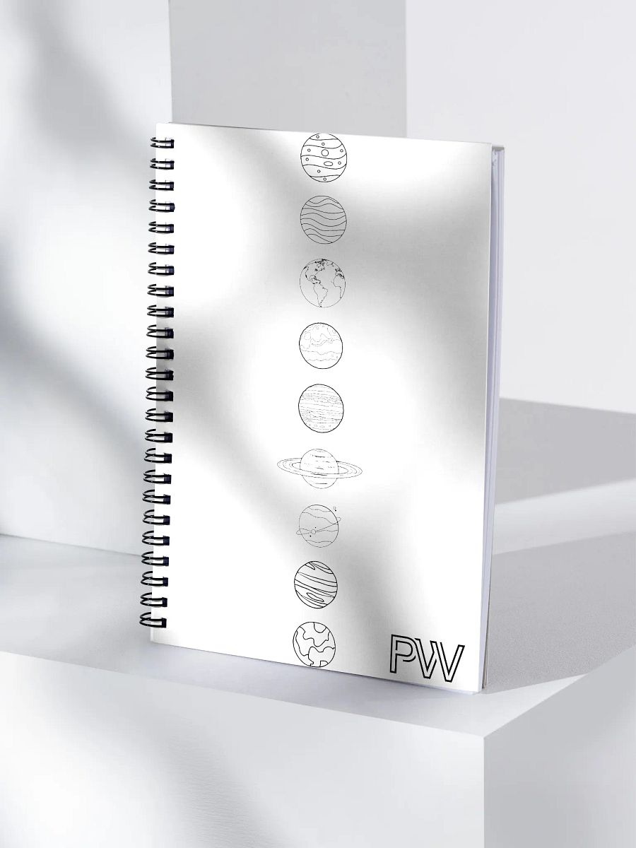 PW and vertical planets spiral notebook product image (4)