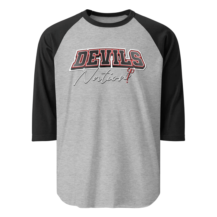 Devils Nation Varsity - 3/4 Sleeve Baseball Tee product image (1)