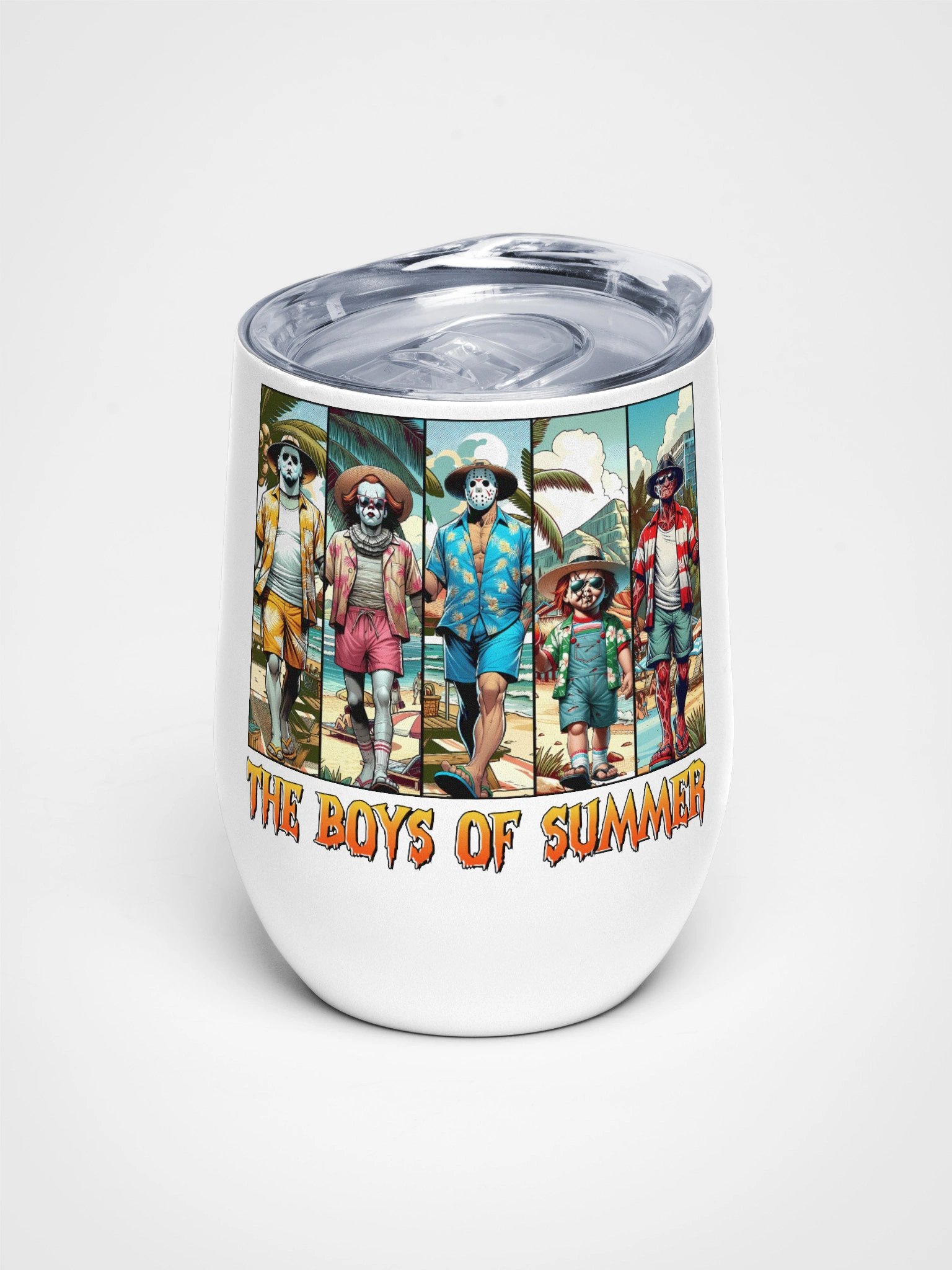 Horror Summer Vibes Wine Tumbler product image (1)