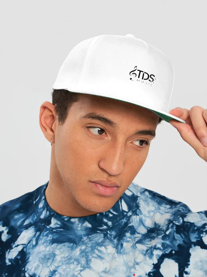 Yupoong Flat Snapback Cap - TDS Embroidered High Profile Hat in White, Gray, Red, Black, and Navy product image (37)
