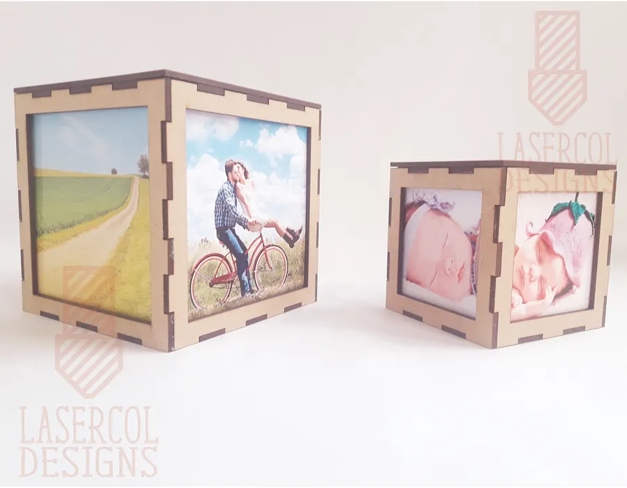 Photo Cube Keepsake Box (two sizes) - Laser Cut Files product image (8)