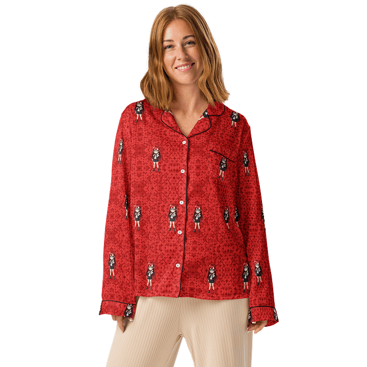 (Red CHIBI) K Women's Long Sleeve Pajama Top product image (1)