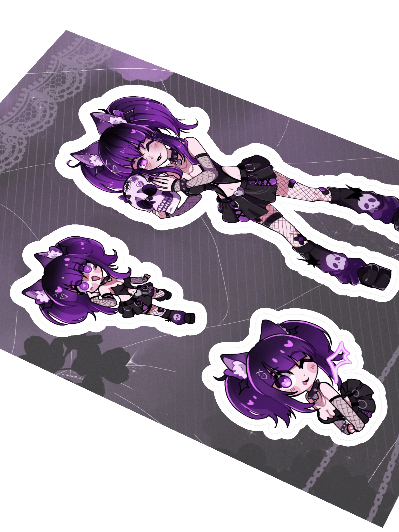 Mini Me: Chibi ShyHexed Kiss Cut Sticker Sheet product image (2)