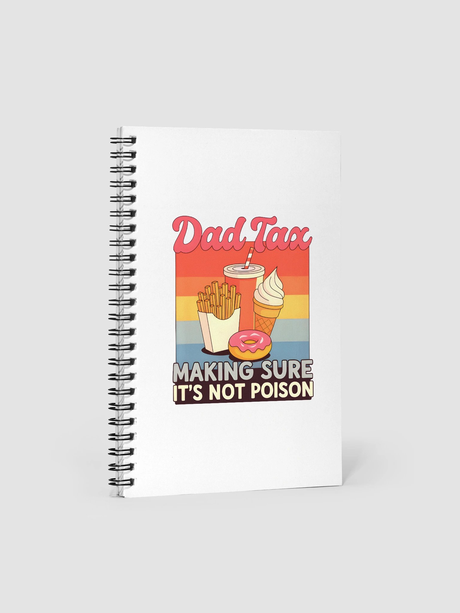 Funny Dad Tax Spiral Notebook – Vintage Food Humor Gift for Dads product image (1)