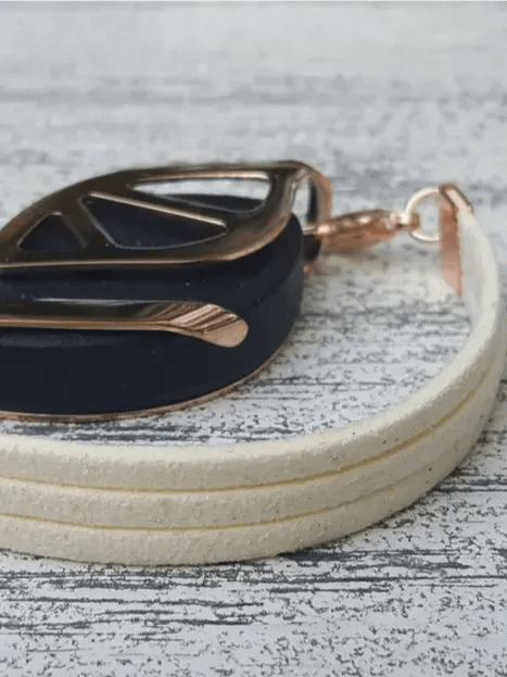 Vanilla Bean Faux Suede Bracelet | Handmade Accessory for Bellabeat Leaf Urban & Ivy product image (2)