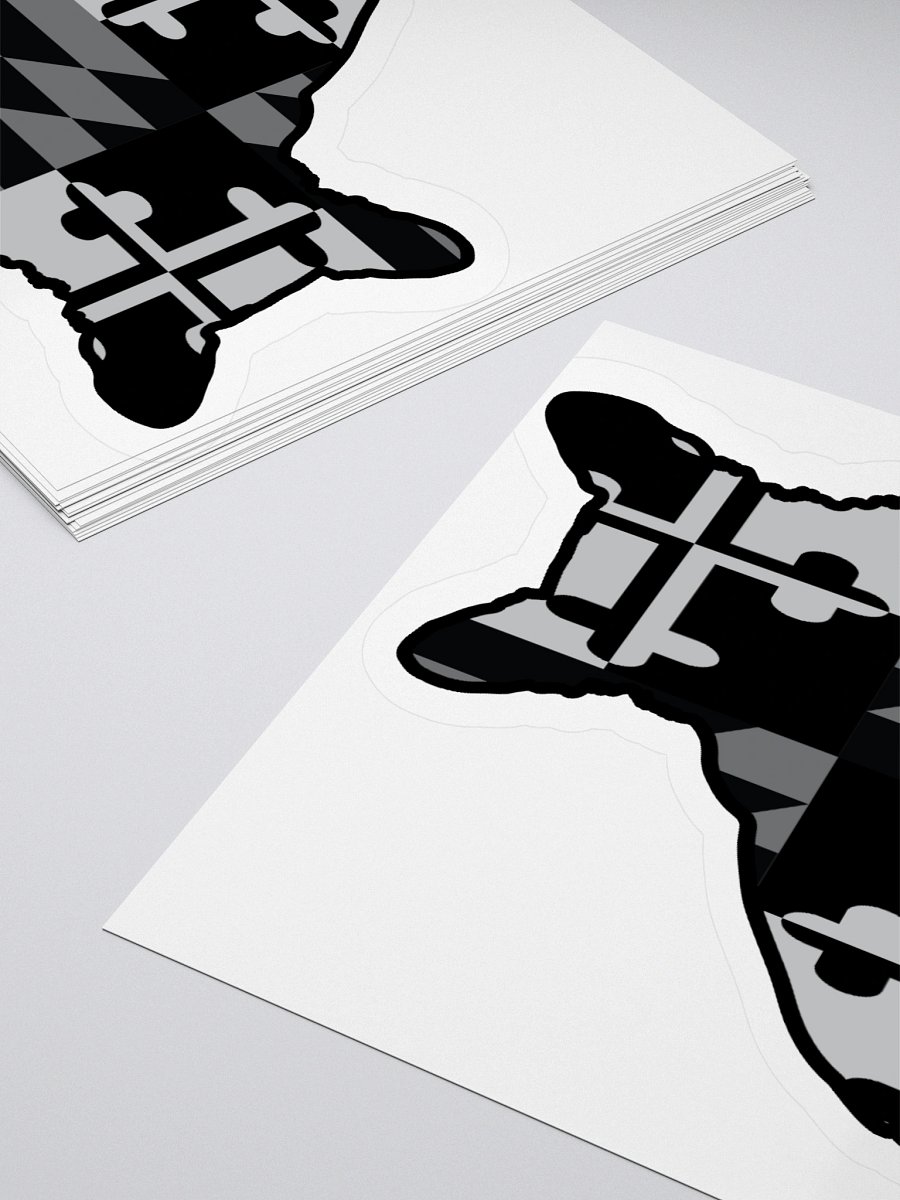 Maryland Flag Corgi (B&W) Sticker product image (8)