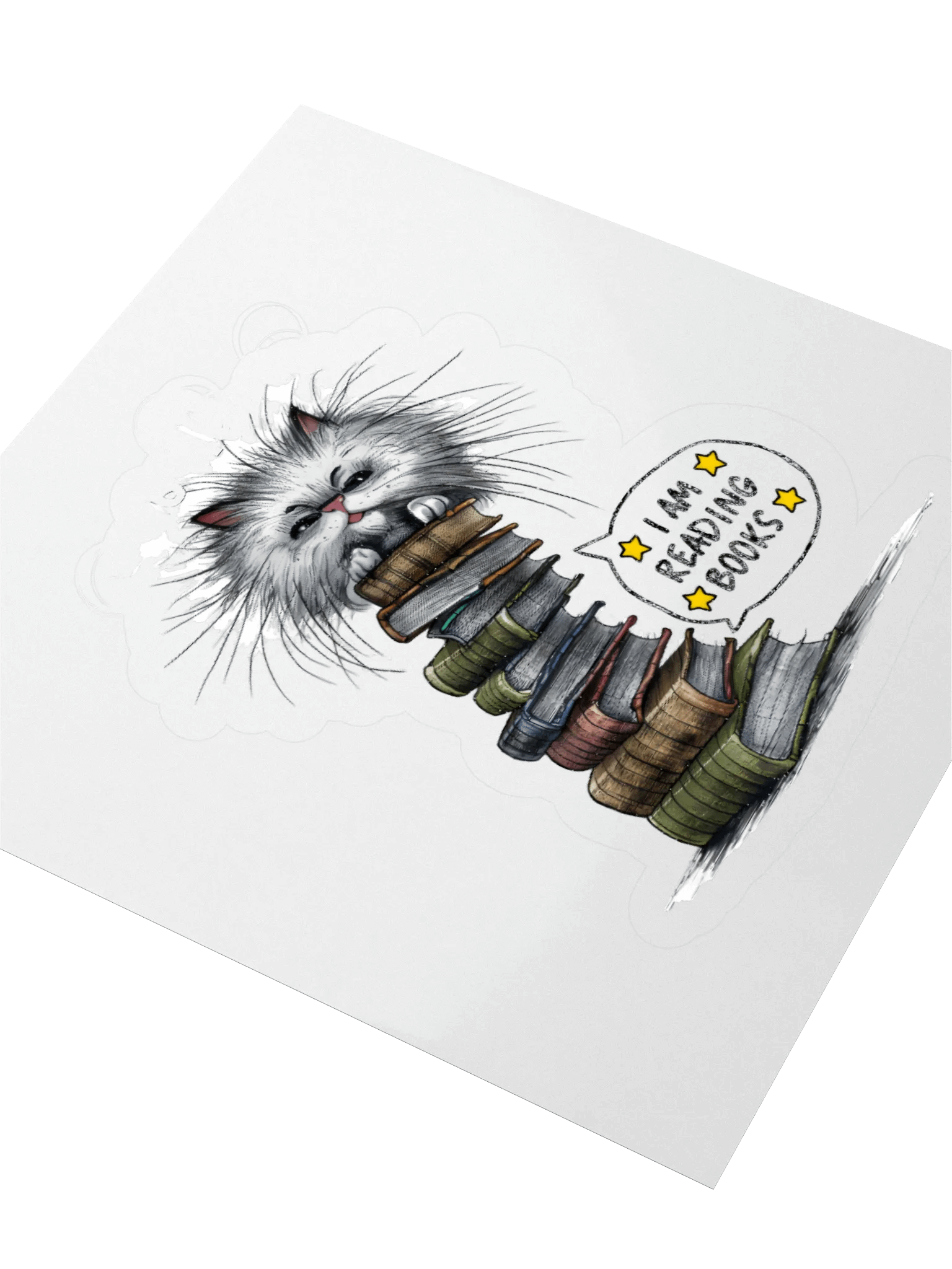 Whiskers and Words Kiss Cut Stickers product image (11)