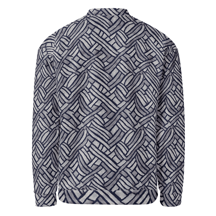 Grey Rectangles Bomber Jacket product image (2)