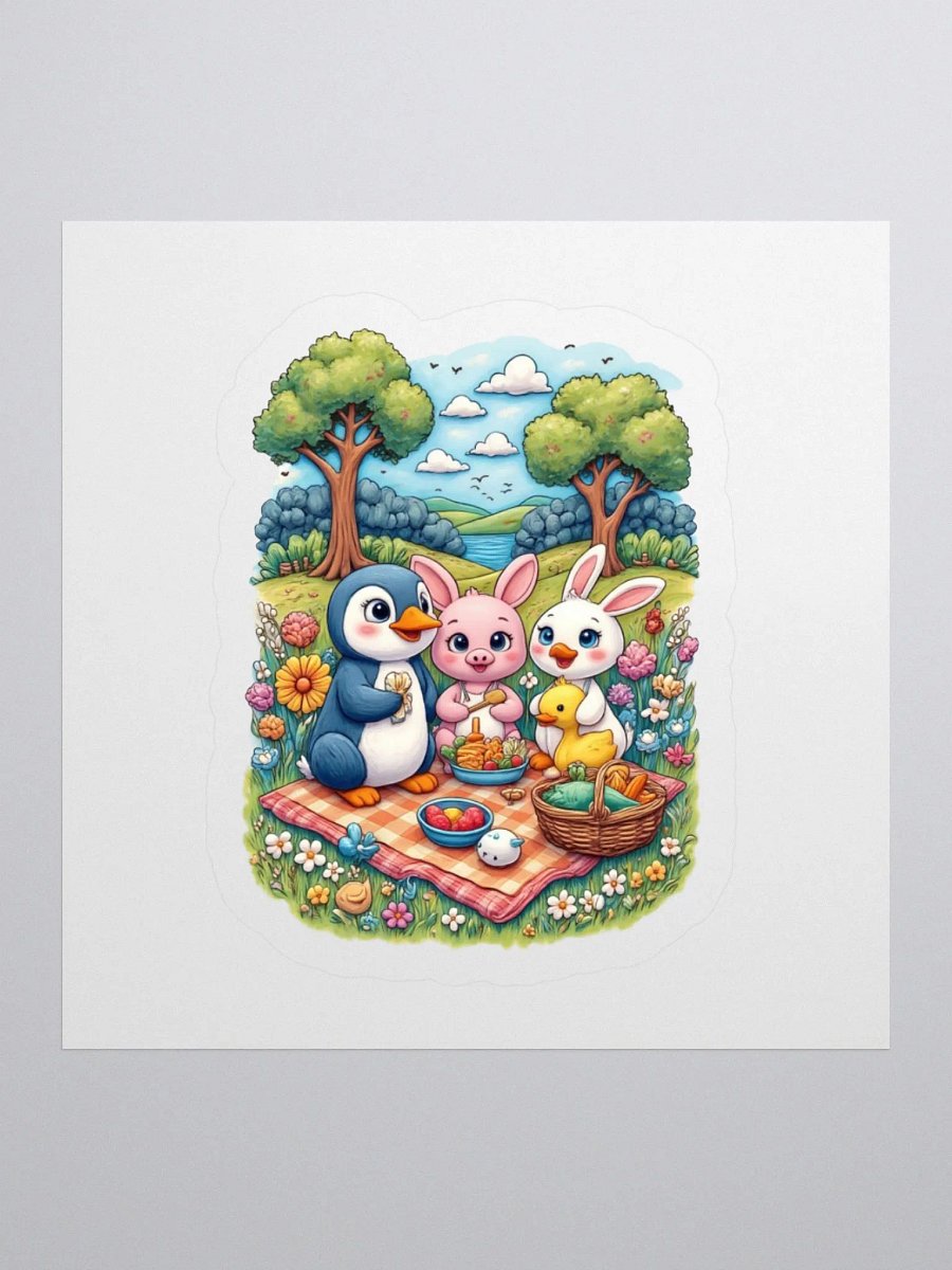 Whimsical Picnic Baby Animal Friends Sticker Set product image (1)
