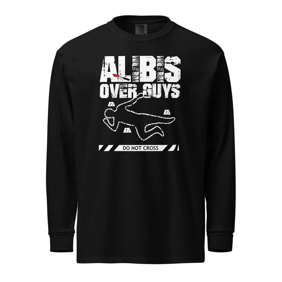 CrimeClothes Alibis Over Guys Crime Scene Long Sleeve T-Shirt product image (1)