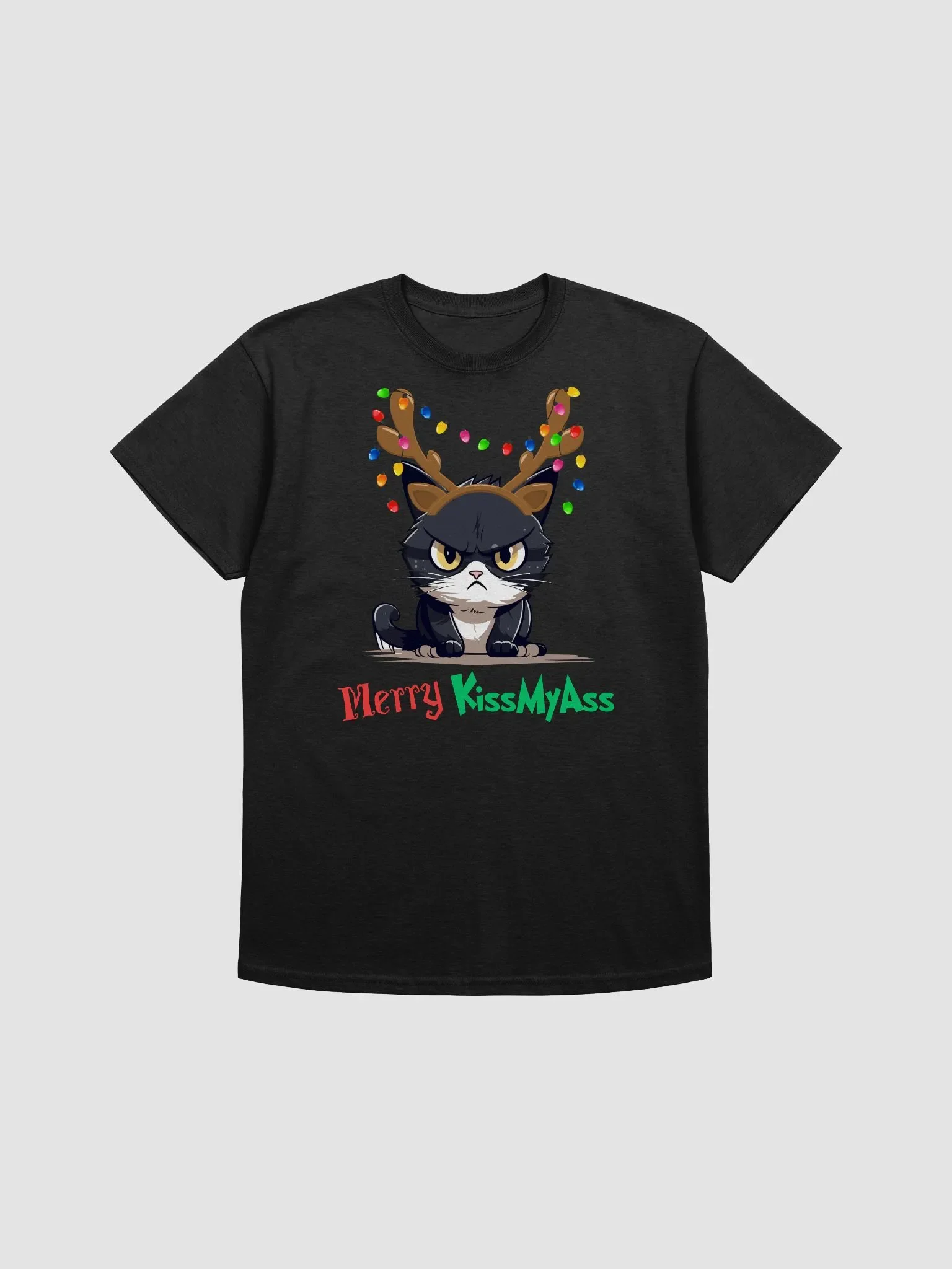 Merry KissMyAss - Funny Christmas Shirt - Cat product image (1)