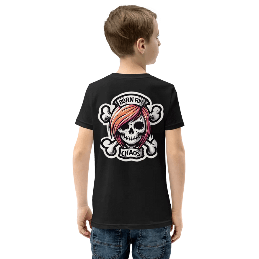 LITTLE EMO Bubble Text Youth, Born For Chaos T-Shirt product image (6)