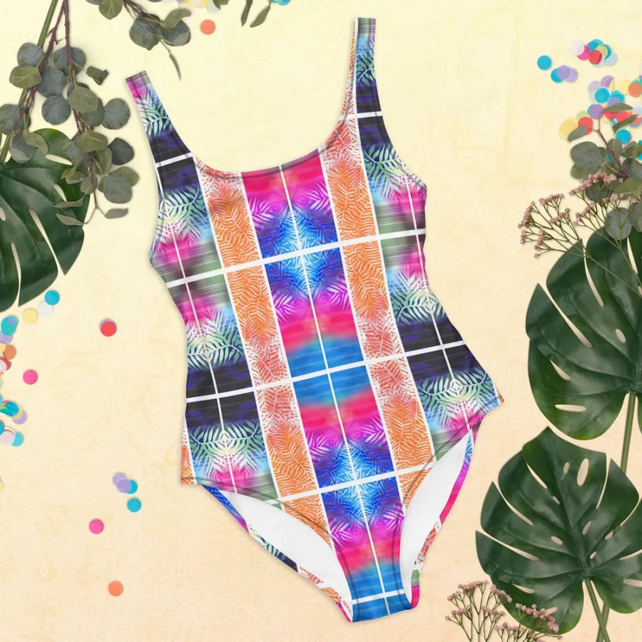 Floral Block One-Piece Swimsuit product image (3)