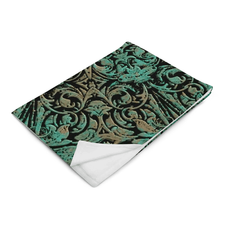 Copper Patina Floral Pattern Throw Blanket product image (14)