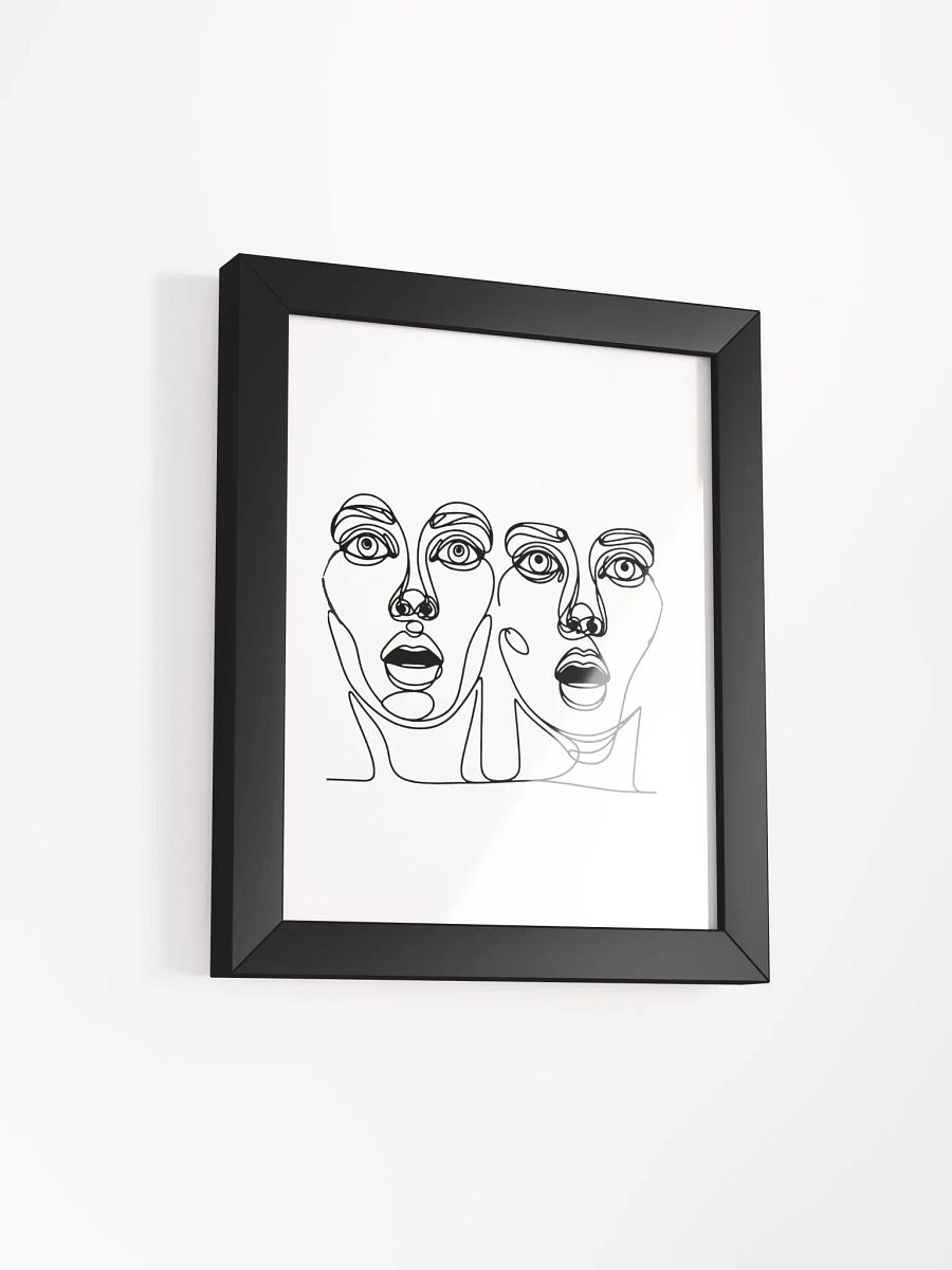 Shocked Women Faces LIne Art Matte Poster product image (2)