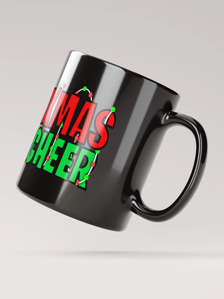 XMAS CHEER GLOSSY BLACK MUG product image (4)