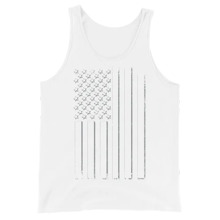 White Out American Flag Tank Top product image (1)