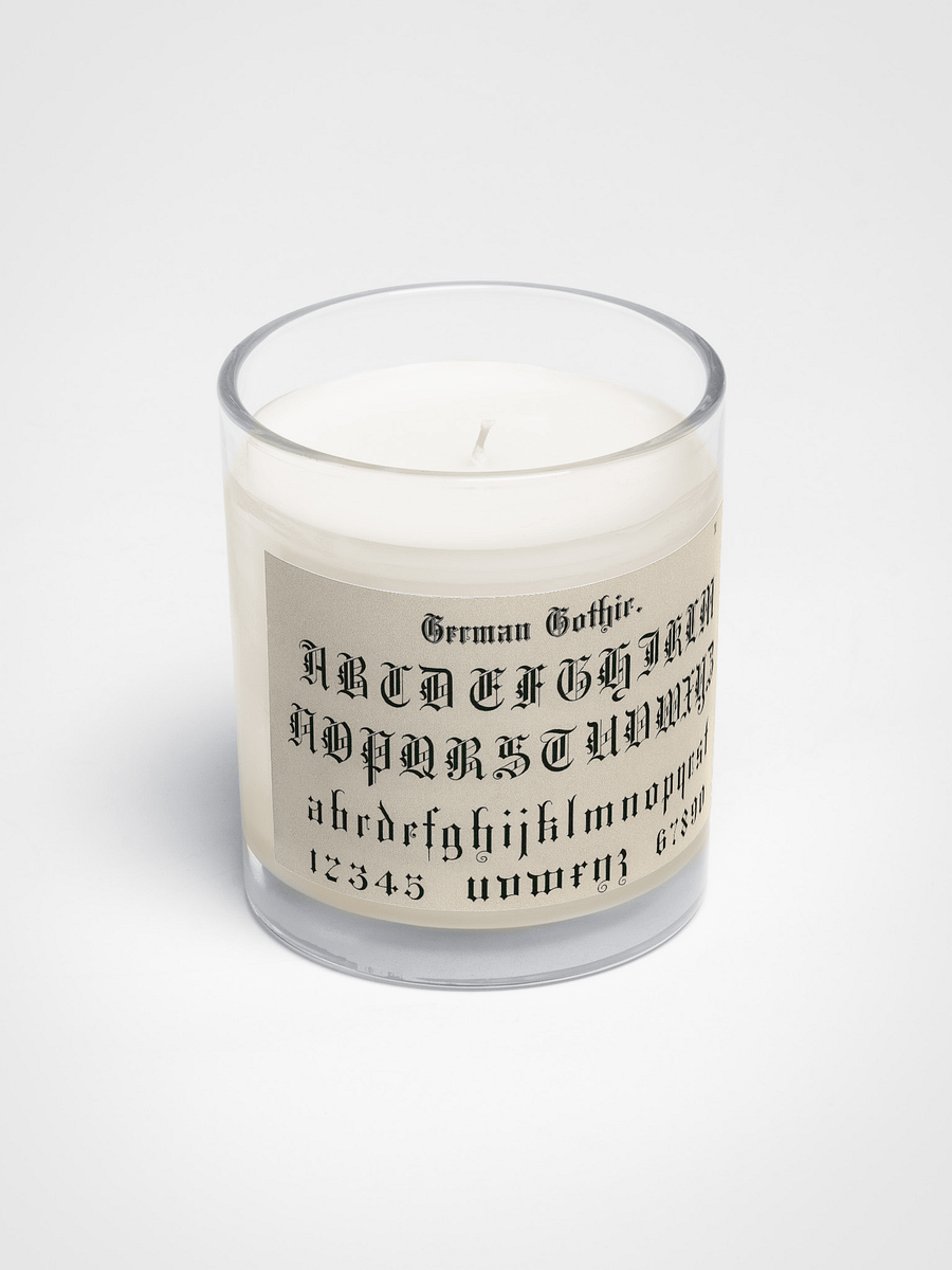 Gothic Alphabet. Soy Wax Candle product image (2)