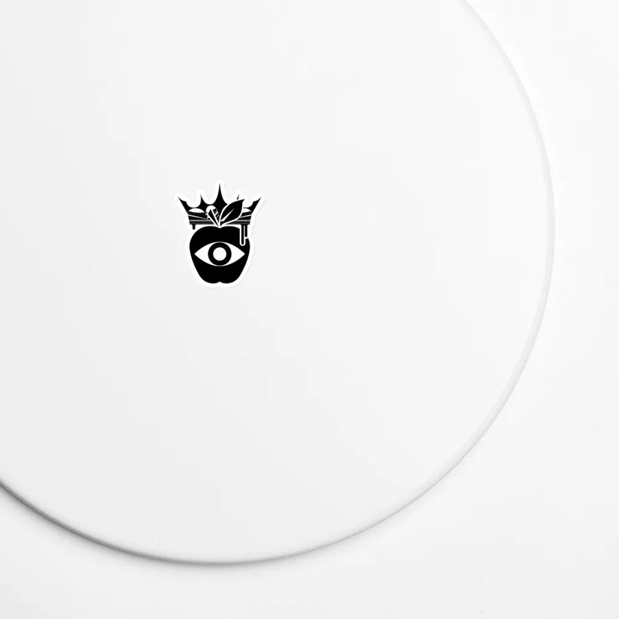 Crowned Apple (Black) ✦ Die-Cut Magnets product image (5)