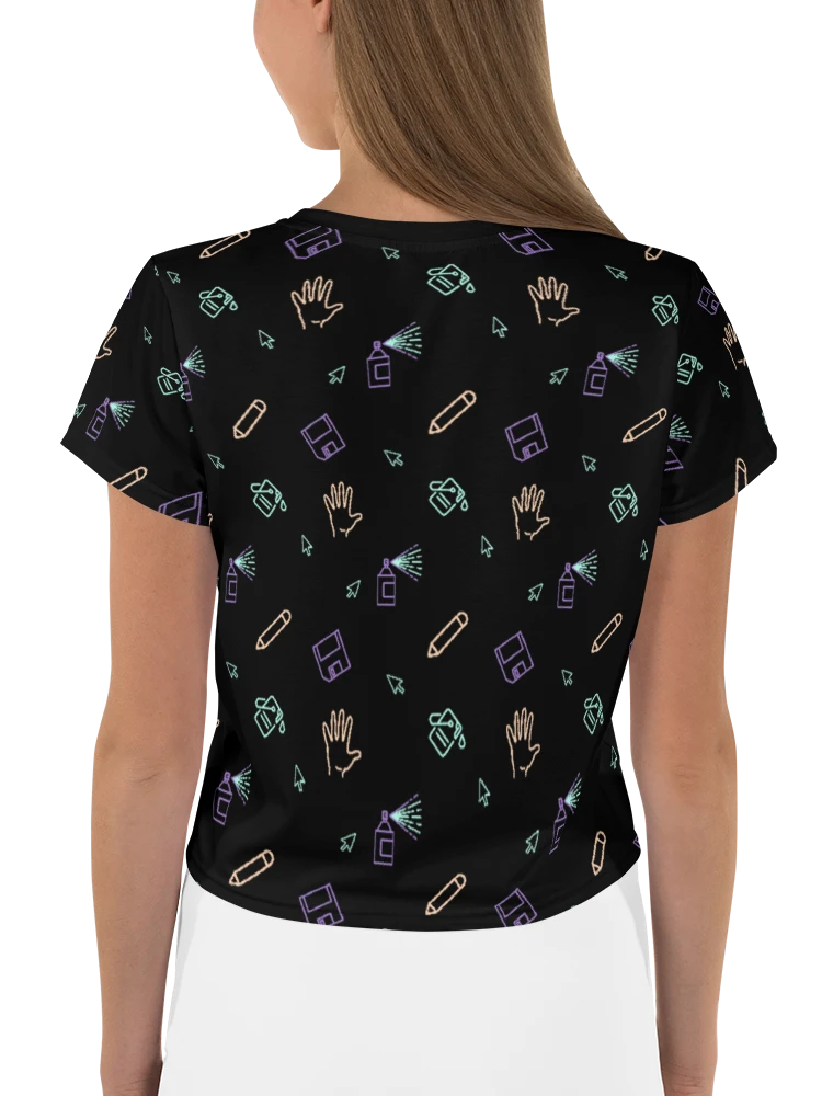 Computer Lab pattern crop tee product image (3)