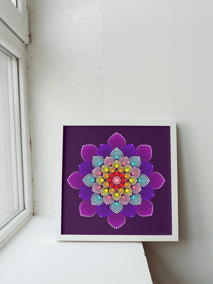 Colorful Dot Mandala Poster, 2 JPG files product image (2)