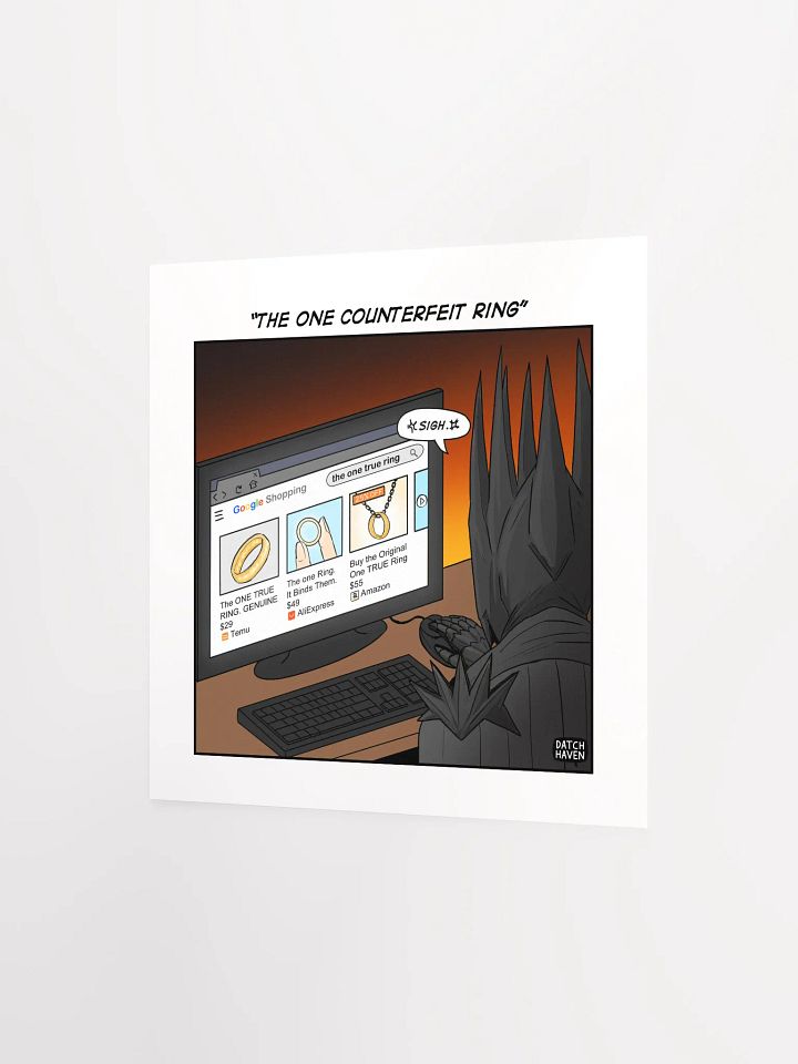 "The one counterfeit ring" poster (10″×10″) product image (2)