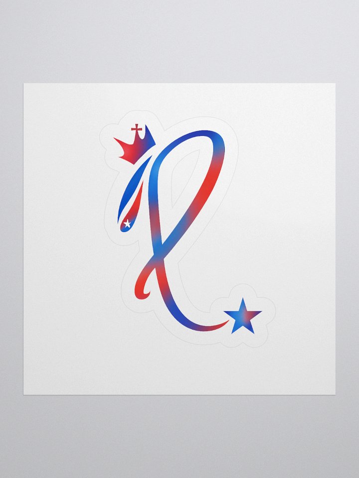 Red, White & Blue Crown Star Sticker product image (1)