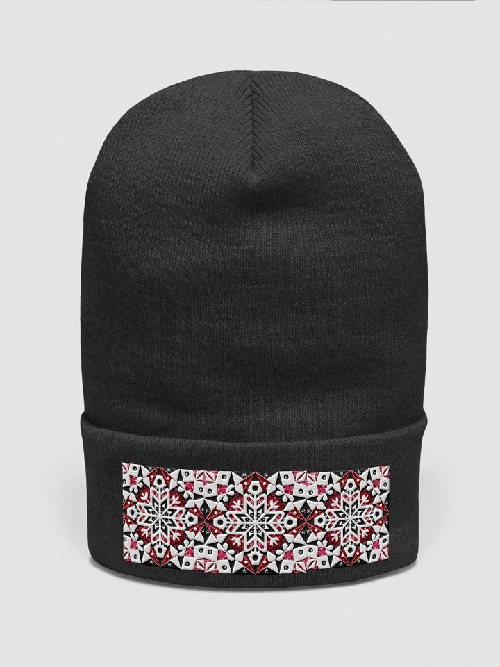 snowflakes pattern Yupoong Cuffed Beanie product image (1)