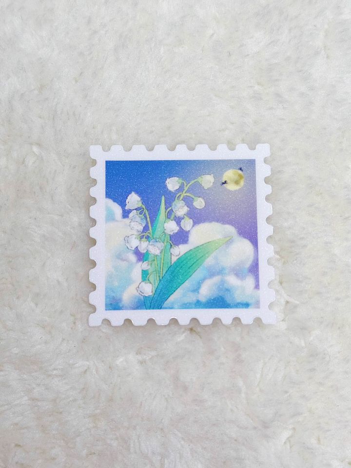 Lily of the Valley Glitter Sticker product image (1)