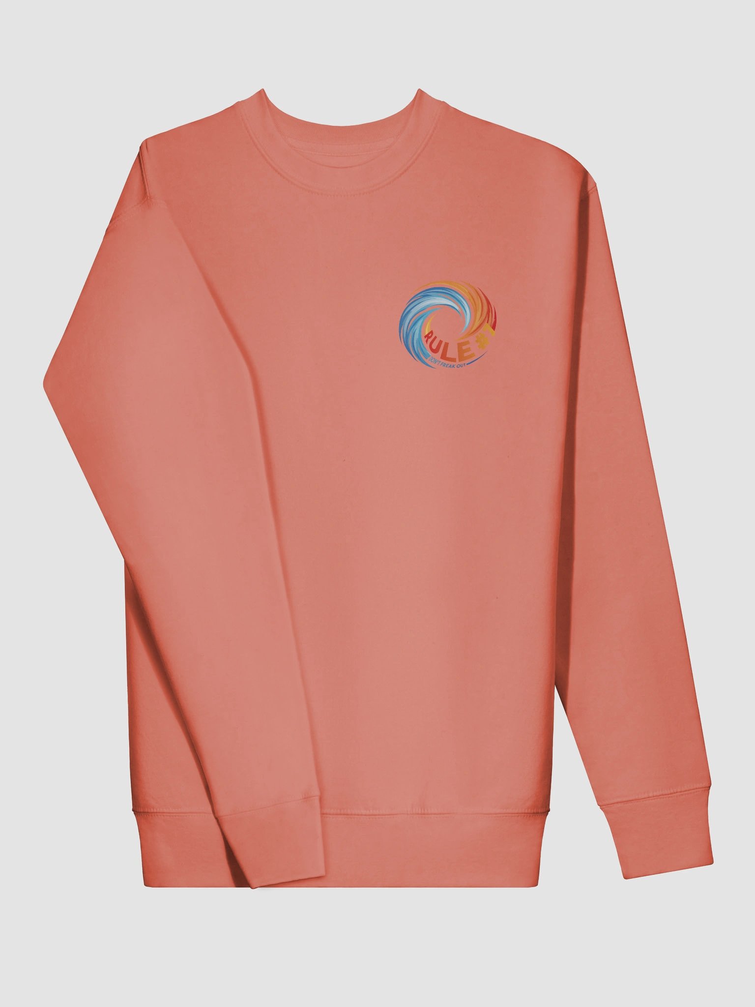 Rule #7 Classic Cotton Sweatshirt Orange and Blue product image (3)