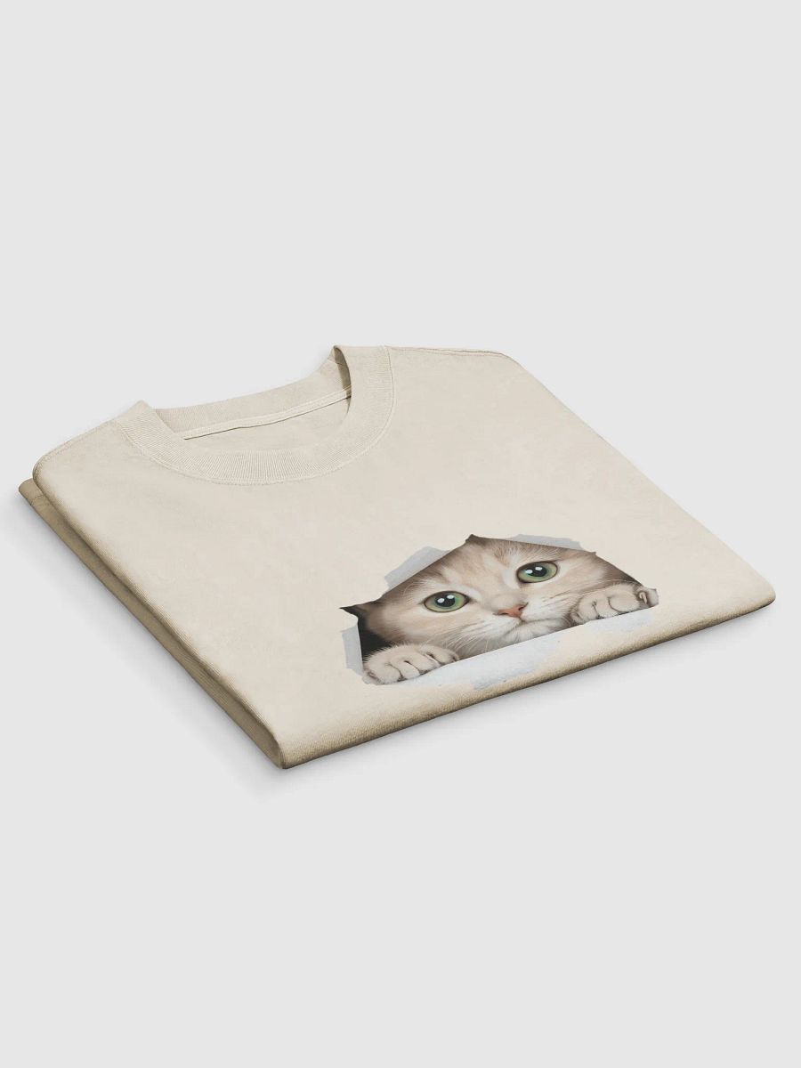 Peekaboo Kitty Oversized Faded T-Shirt product image (3)