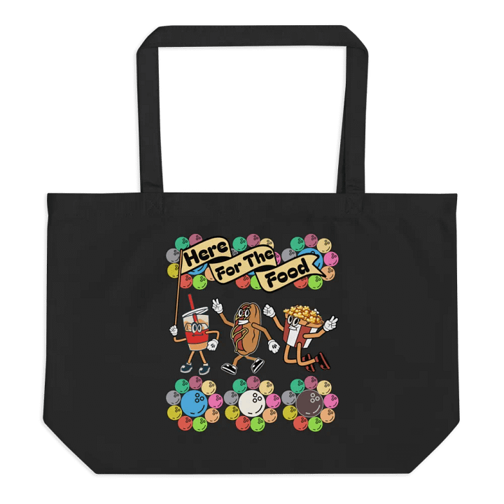 Here For The Food Bowling Foodie March Organic Tote Bag product image (1)