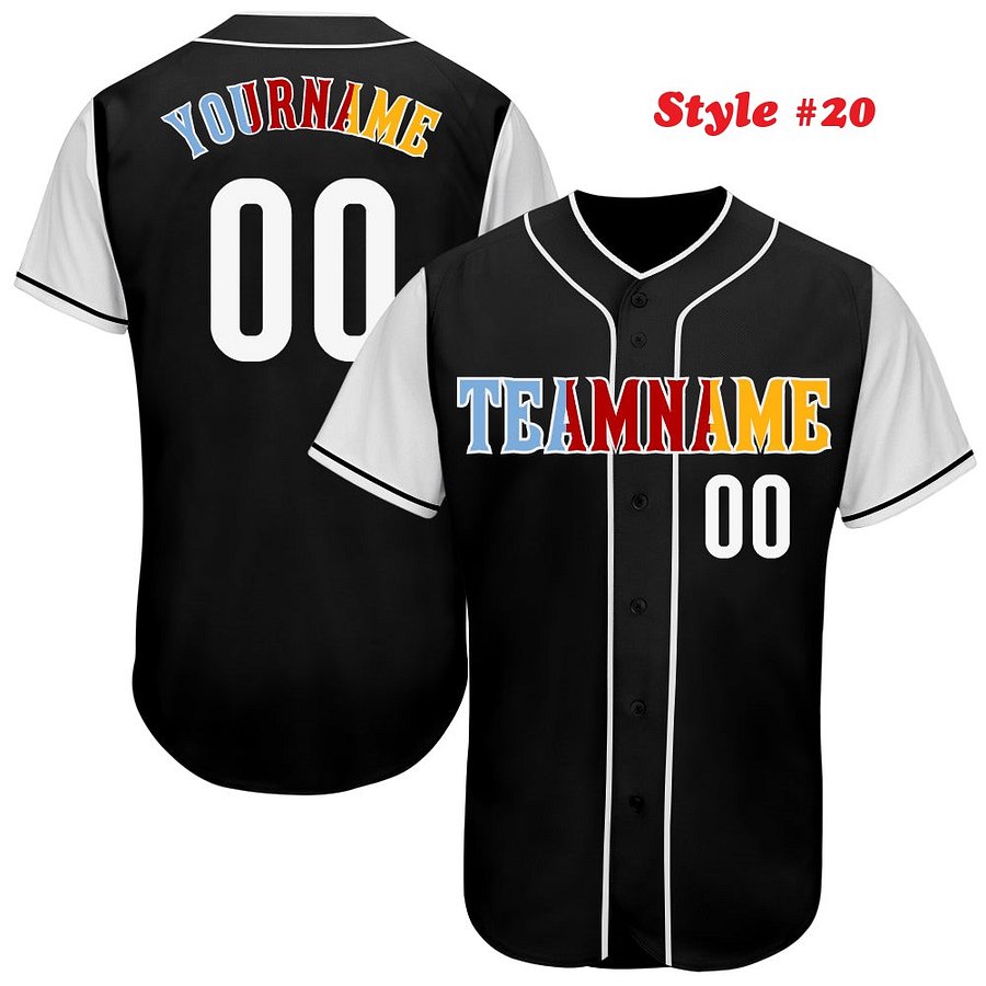 Authentic Baseball Jersey, Custom Baseball Jersey, Personalized Sport Jersey, Colorful, Flowers, Number, Gift Logo Custom product image (7)