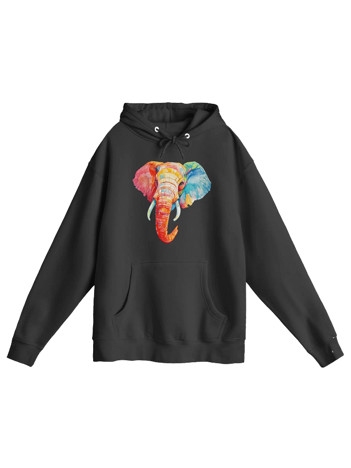 Vibrant Elephant Head Graffiti Design Hoodie product image (2)
