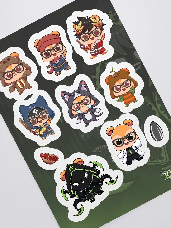 Kuma Cosplay Sticker Set product image (1)