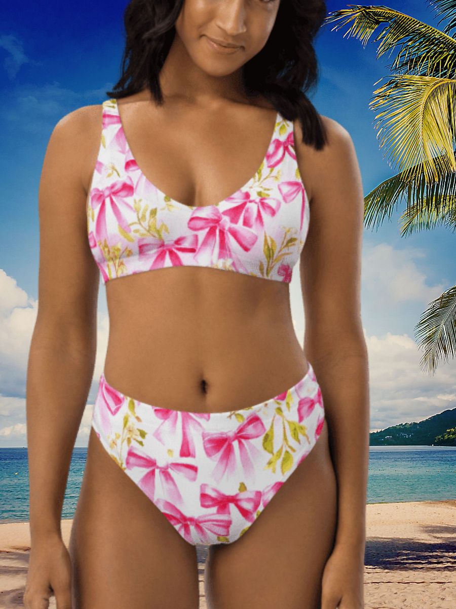 Feminine Floral Ribbon All-Over Bikini product image (1)