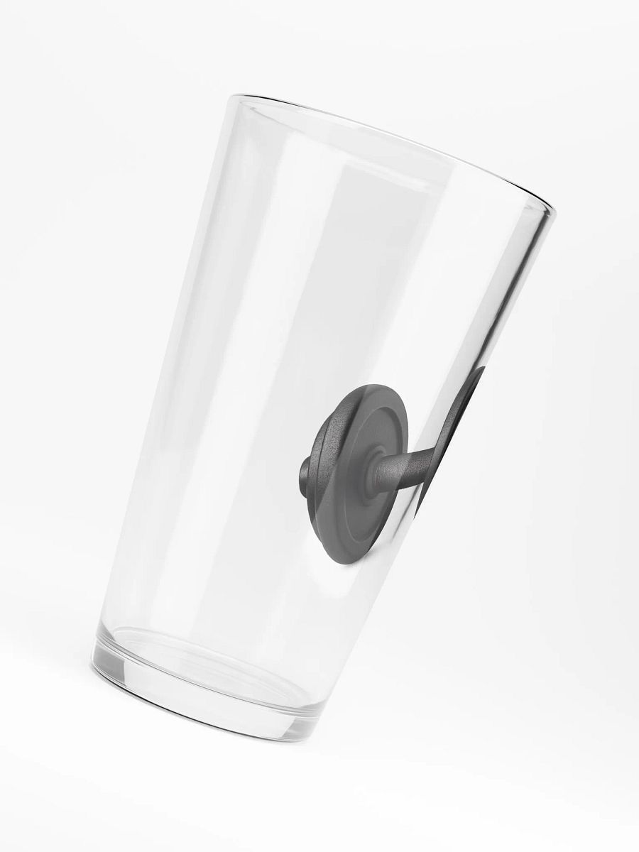 Black Dumbbell Pint Glass product image (6)