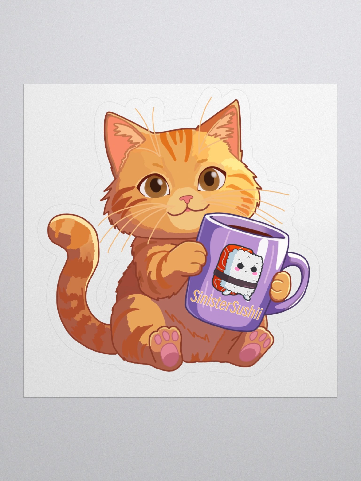 SinisterSushii Coffee Cat Sticker product image (1)