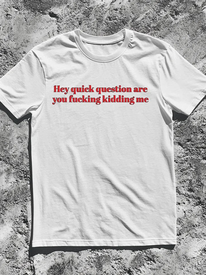 Hey Quick Question, Are You Fucking Kidding Me Shirt product image (1)