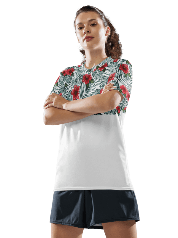Hibiscus Leaf Design | Recycled Unisex Sports Jersey product image (2)