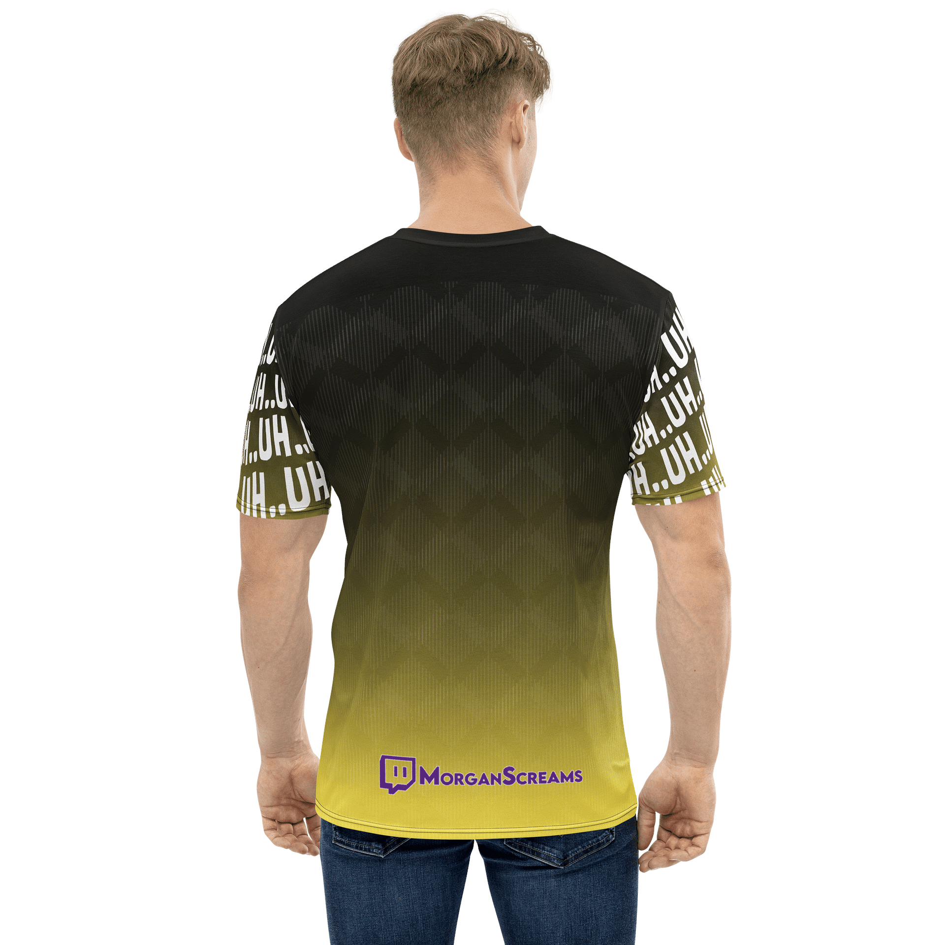 Uh..Uh..Uh All Over Print T-Shirt | Black & Yellow product image (4)