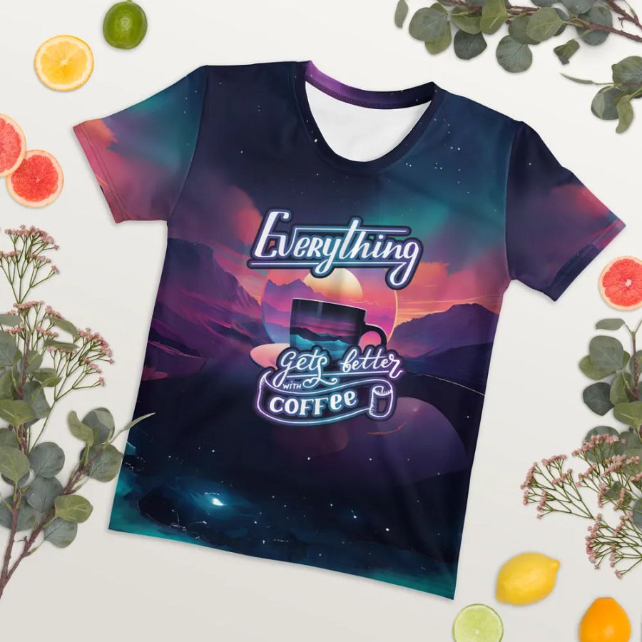 Everything Gets Better with Coffee All Over Print T-shirt product image (7)