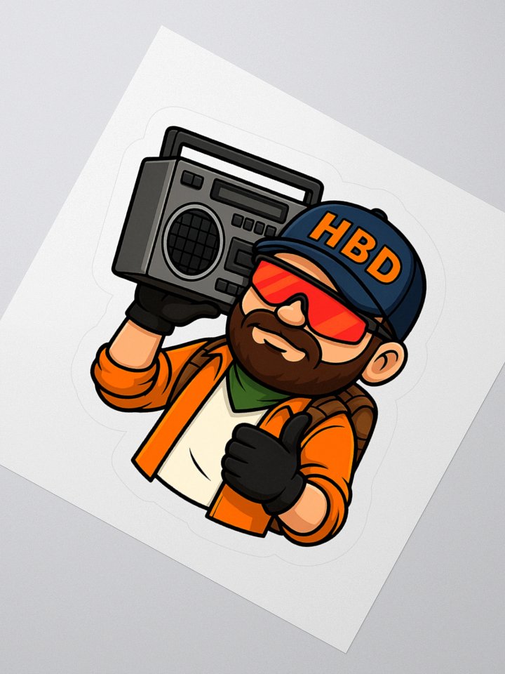HBD Gaming Transparent Boombox Decal product image (6)