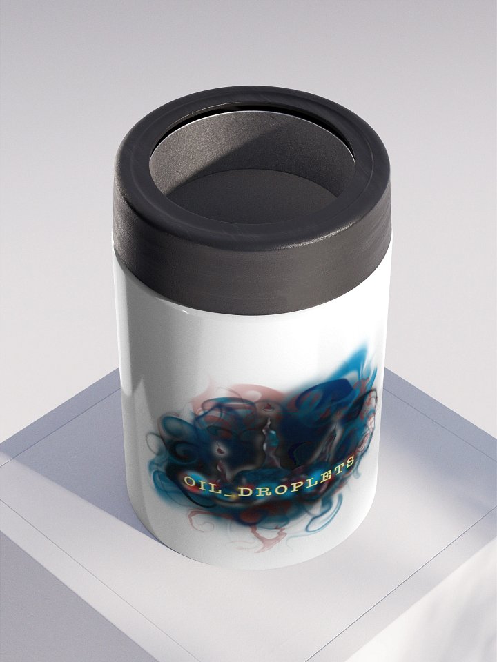 Oil Droplets Stainless Steel Koozie white product image (2)