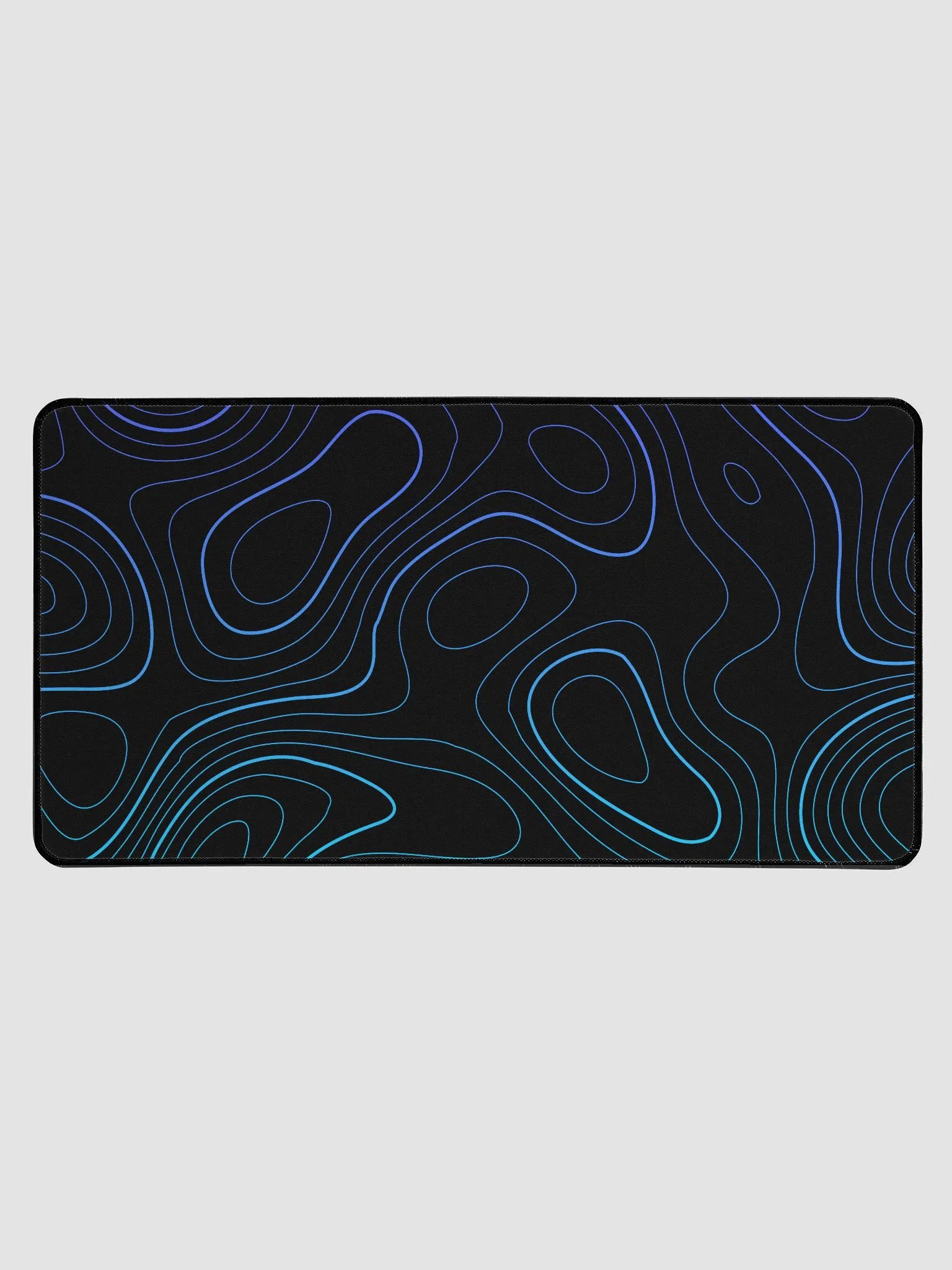 Ocean Surge: Topo Lines with Gradient Pop Desk Mouse Mat product image (1)